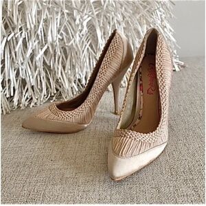 🪞 NEW cece nude satin pointed high heels women’s size 6.5